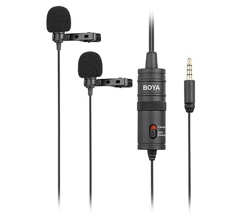 BOYA BY M1DM Dual Omnidirectional Lavalier Microphone BOYA BY M1DM Dual Omnidirectional Lavalier Microphone